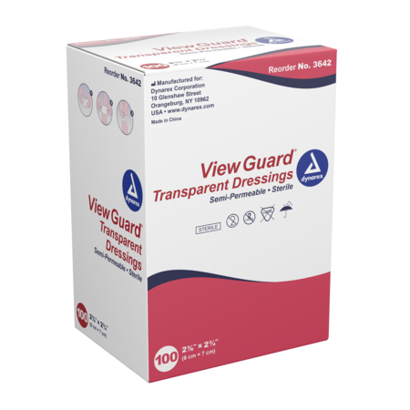 DYNAREX View Guard Transparent Dressings Sterile 2 3/8" x 2 3/4" 3642